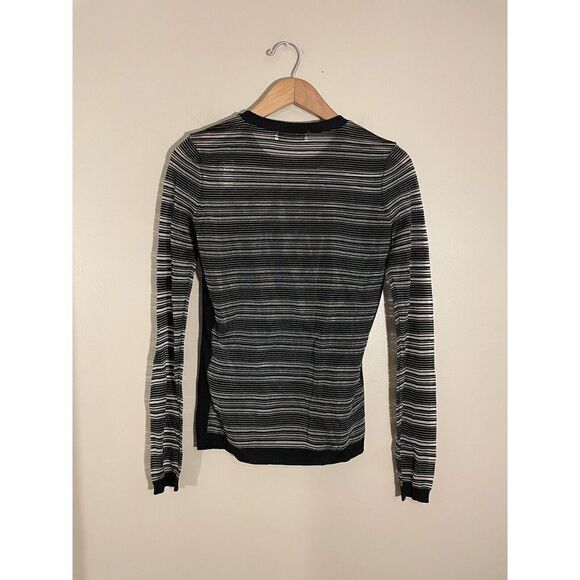 Revolve Bailey 44 Two Way Street‎ Top Women’s Small Sheer Stripe Black - Picture 5 of 8